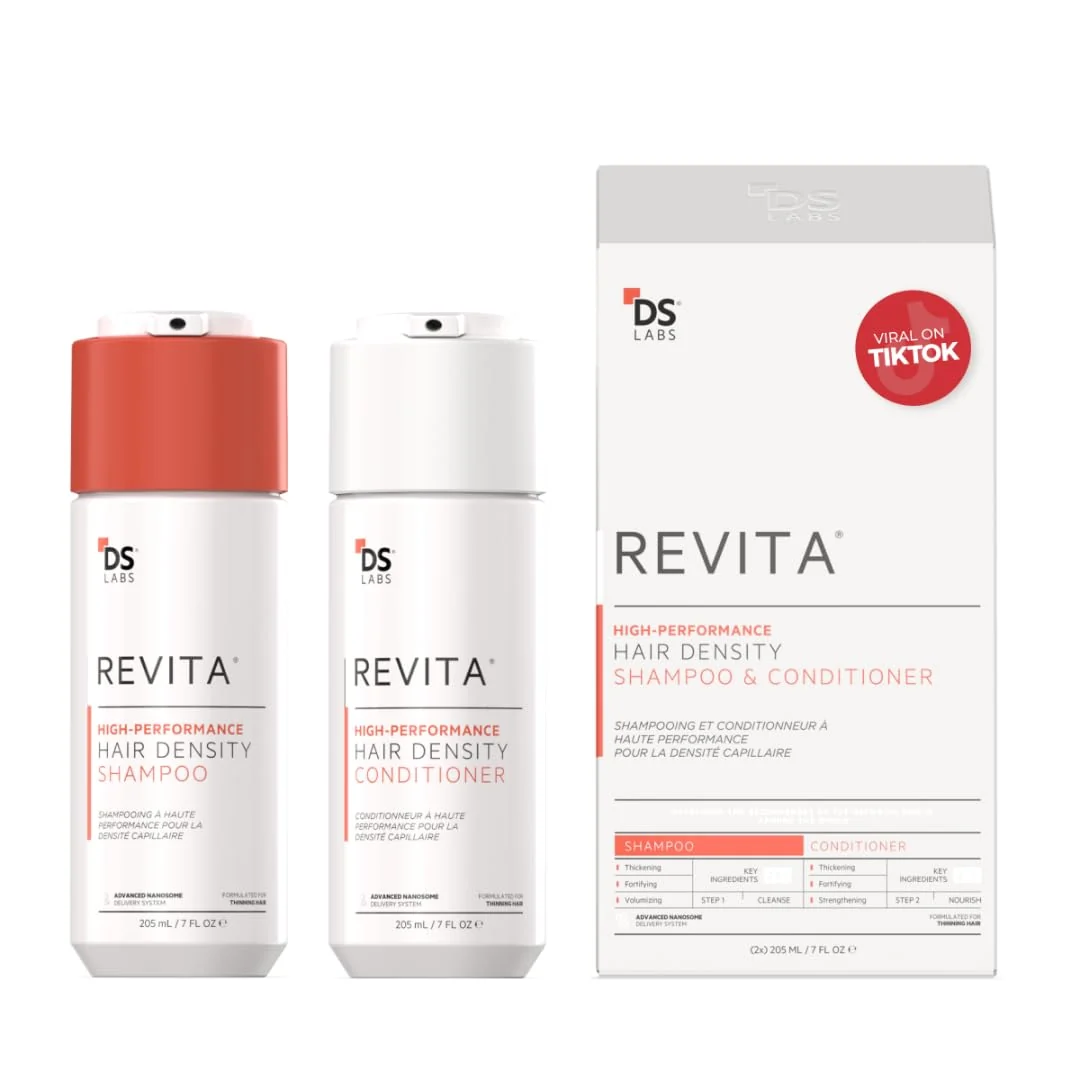 Secure DS Labs For Men Women Revita Shampoo Conditioner Kit - Two-Step Scalp Care System for Fuller-Looking Volumized Hair Lightweight Hydration Effective
