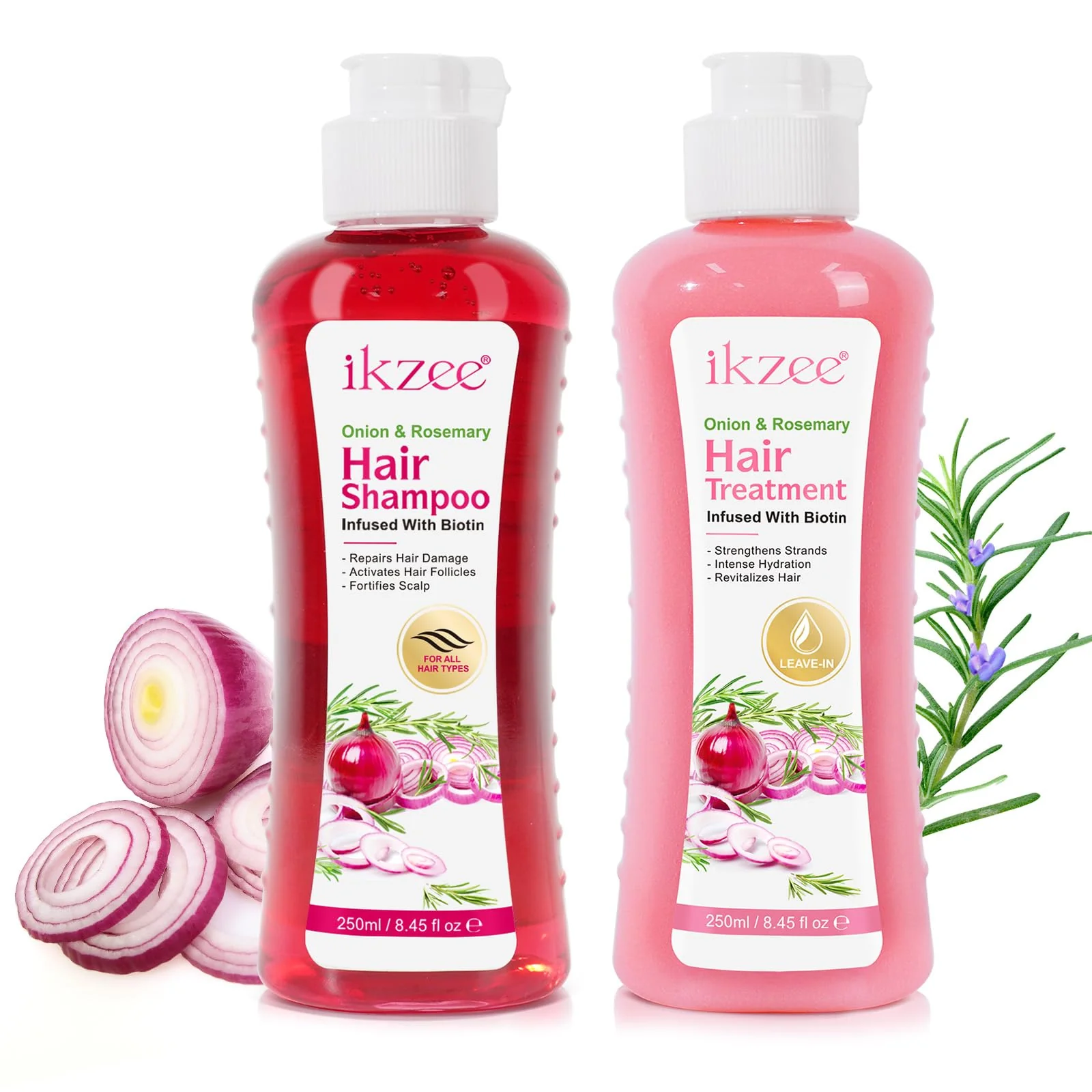 Functional FSLHCY Onion Biotin and Rosemary Shampoo and Treatment Set All Hair Types Conditioner Hair Care Thinning Hair Reduce Hair Loss -Soft and Shine Selected