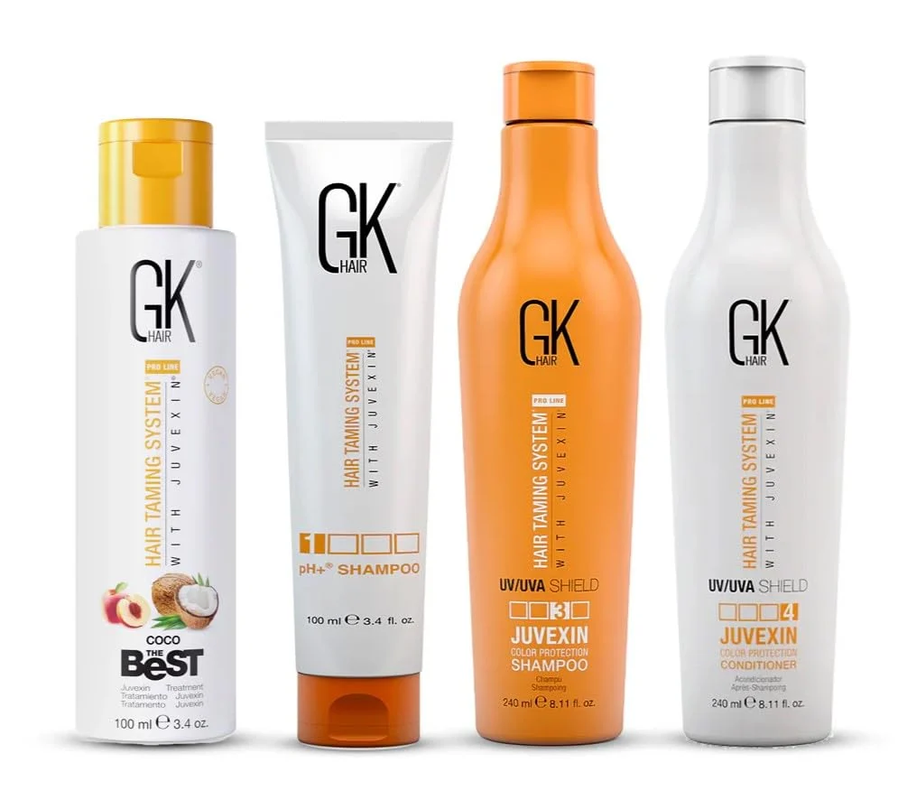 High-Quality GK Shield Shampoo Conditioner Set 240ml with Coco The and pH Shampoo 100ml - Smoothing Hair Care Kit for Frizz Control Damage Flexible