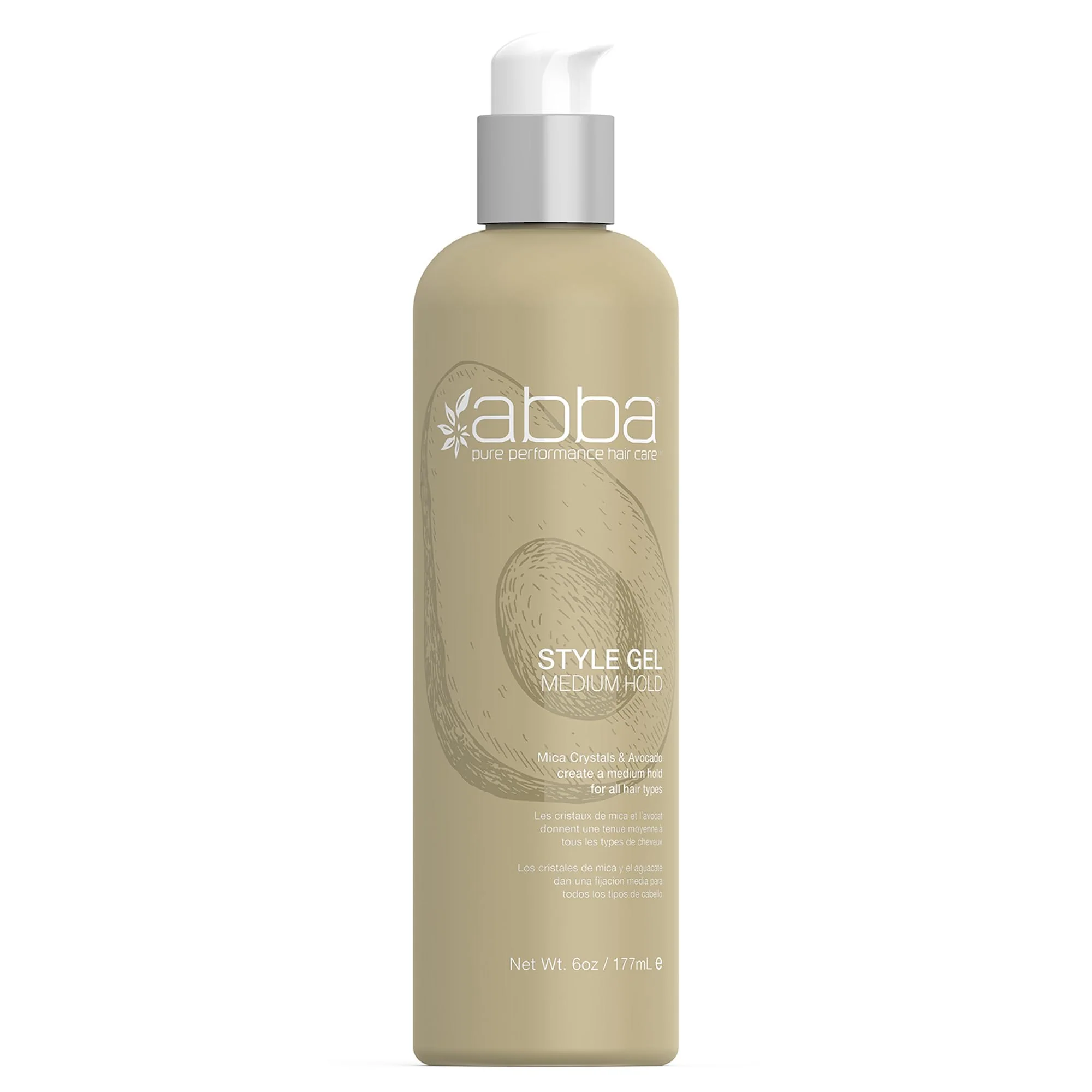 Crafted ABBA - Pure Style Gel Medium Hold - Mica Crystals Avocado 6 fl oz Trendy
