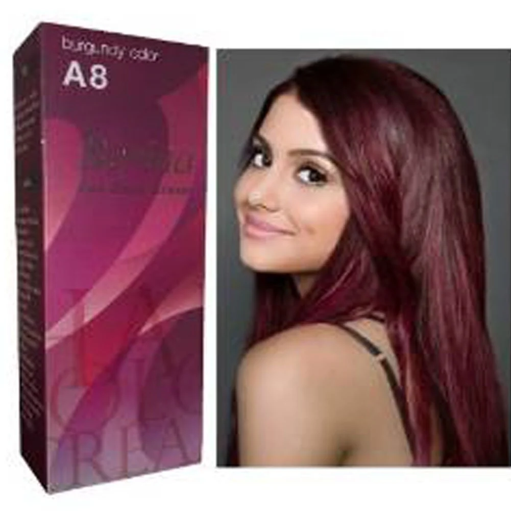 Unique Berina Permanent Hair Dye Color Cream A8 Burgundy Made in Thailand By Sellgreat1449. Natural