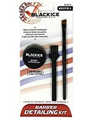 Practical Black Ice Professional Barber Detailing Kit with Brush Wand Enhanced