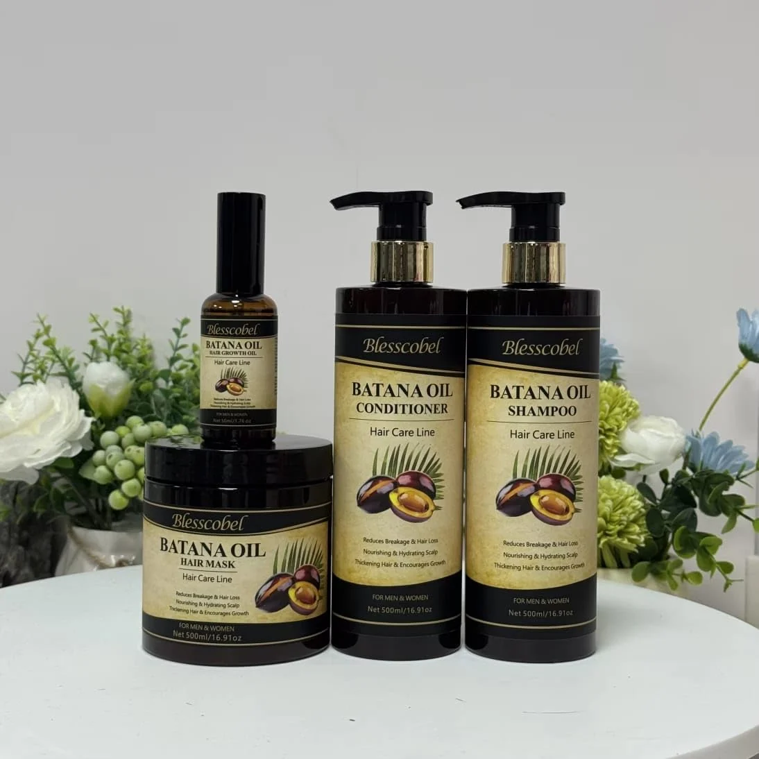 Durable Blesscobel Batana Hair Care Set - Shampoo Conditioner Hair Oil Hair Mask - Moisturizing Repair for Dry Damaged Hair - For Men Women Reliable