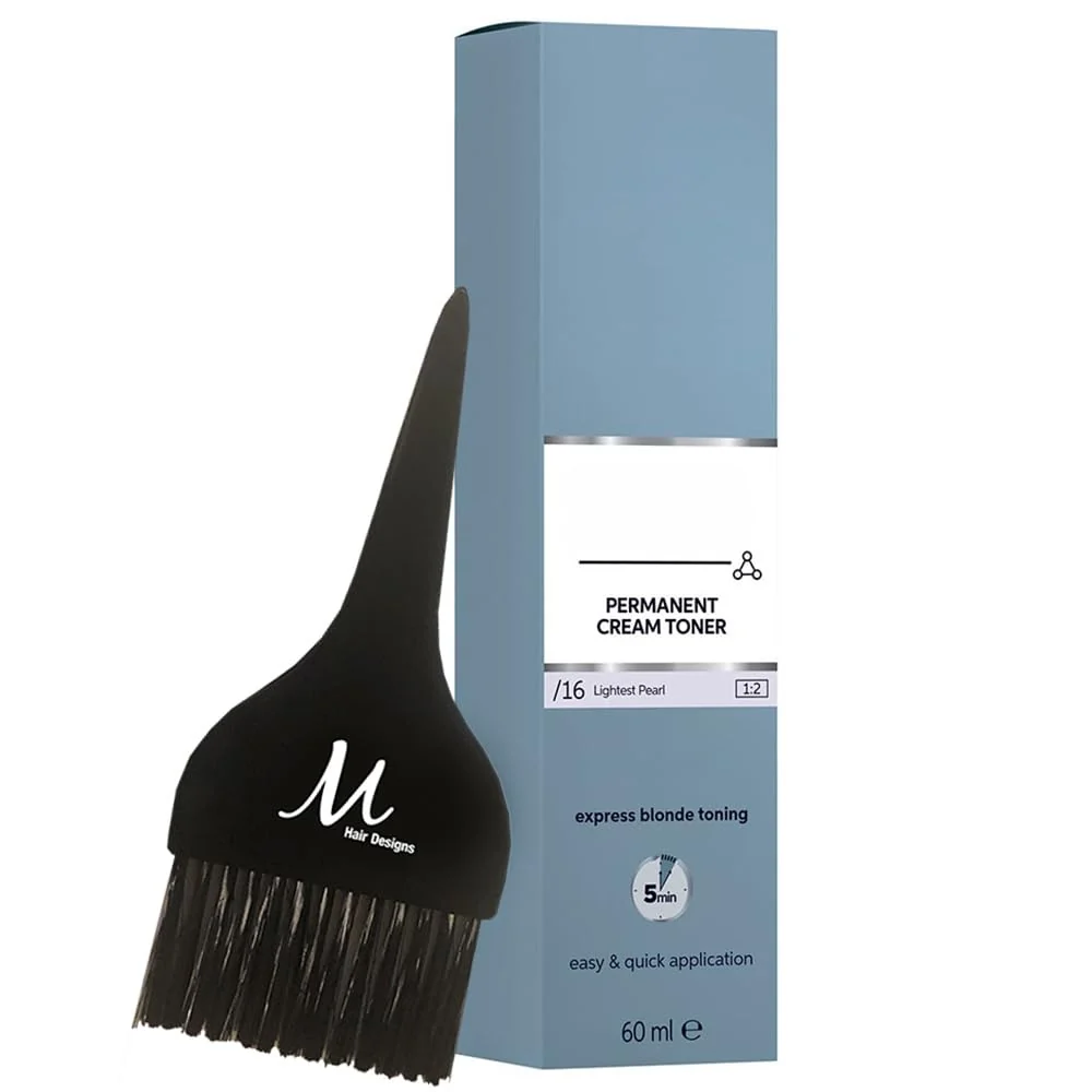 Reusable BlondorPlex Lightest Pearl 16 Cream Toner 2 Ounce with Tint Brush Secure