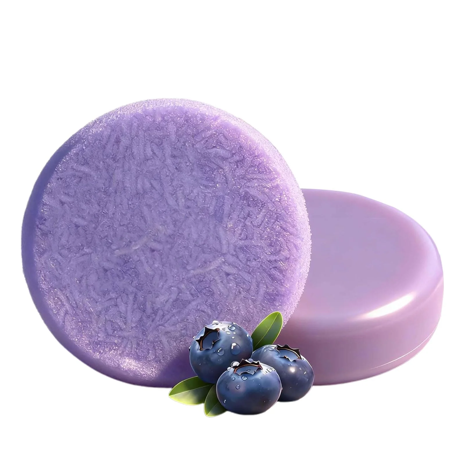Breathable Blueberry Shampoo and Conditioner Bar Solid Hair Care Bars with Blueberry Extract Shea Butter Orange Essential Oil For Thinning Frizzy Hair Healthy