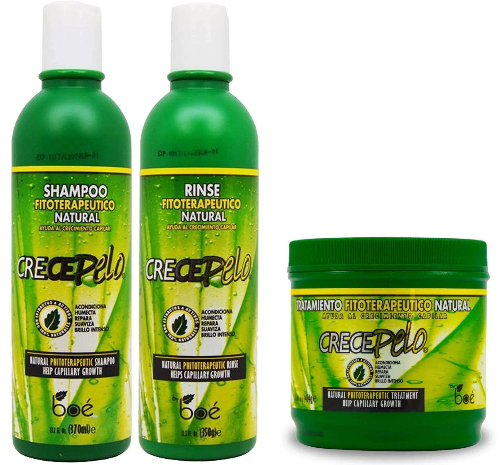 High-End BOE Crece Pelo 3 in 1 Combo Set Shampoo Fitoterapeutico Rinse Fitoterapeutico Tratamiento Fitoterapeutico Fine Crafted