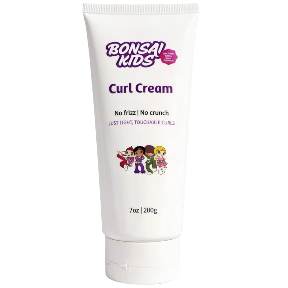 Relaxed Bonsai Kids Curl Cream for Kids Toddlers - Moisturizing Leave-In Curl Defining Cream for Curly Coily Wavy Hair Frizz Control Soft Hold Authentic