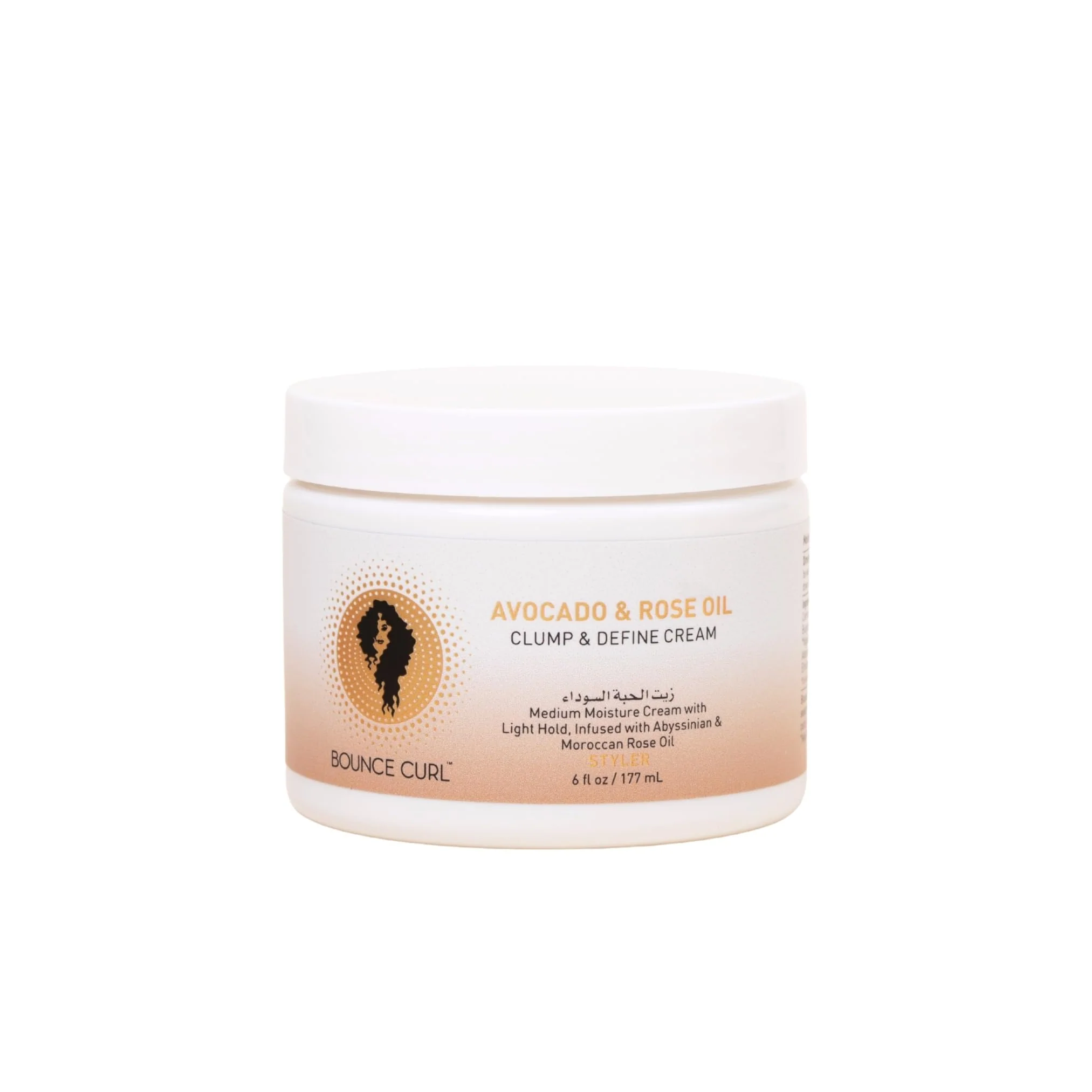Green Bounce Curl Avocado and Rose Oil Clump and Define Cream Curl Cream for Curly Hair with Light Hold and Moisture Contemporary