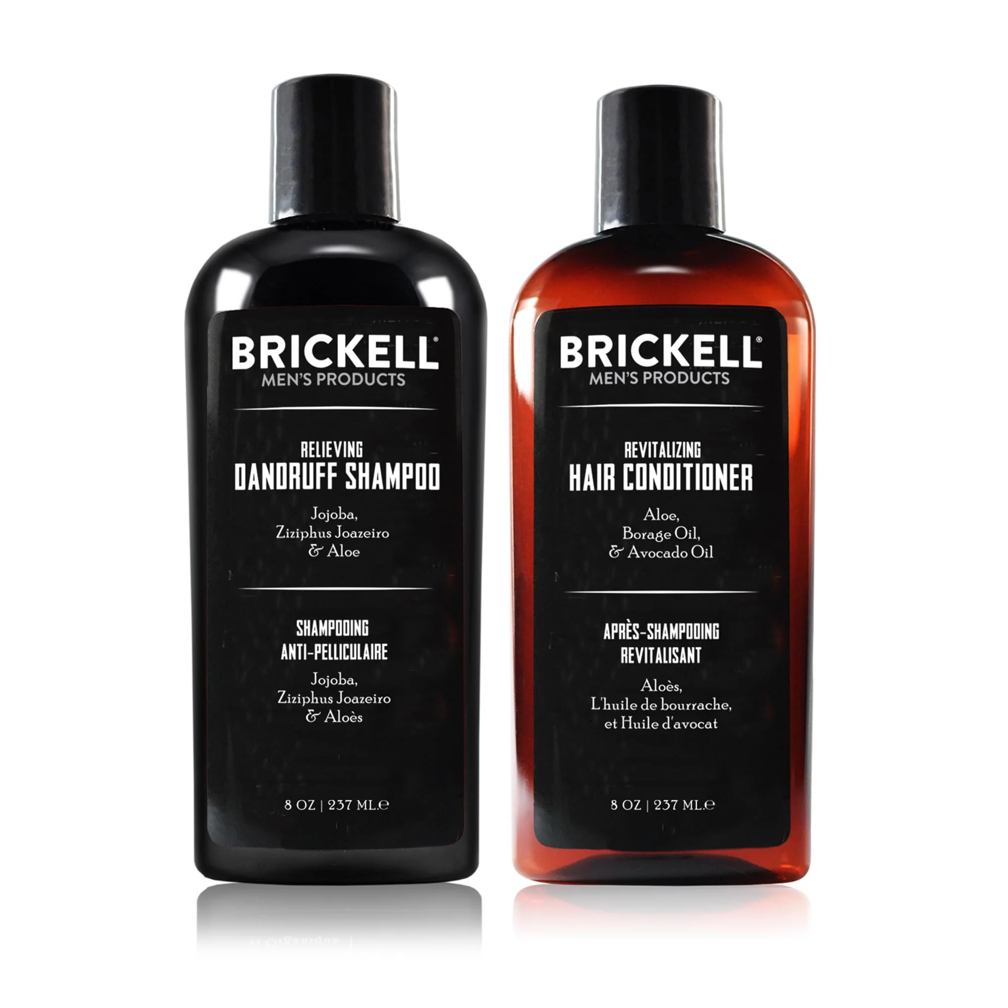 Carefully Designed Brickell Men's Daily Relieving Hair Care Routine Dandruff Shampoo Conditioner Set For Men With Salicylic Acid Jojoba and Zizyphus Joazeiro Excellent