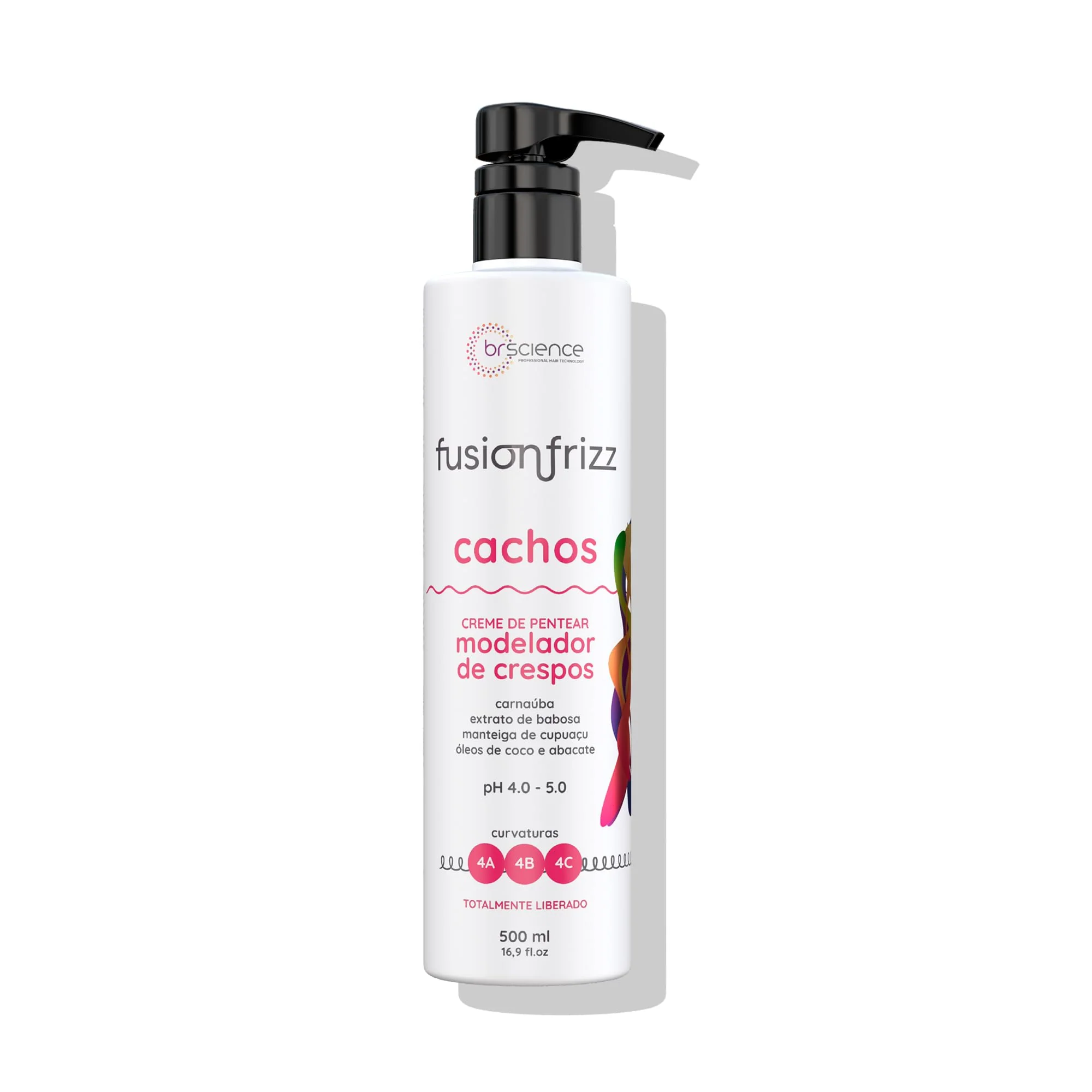 Green Brscience Fusionfrizz Curls 4A 4B 4C - Curly Styling Combing Cream 500ml Classic