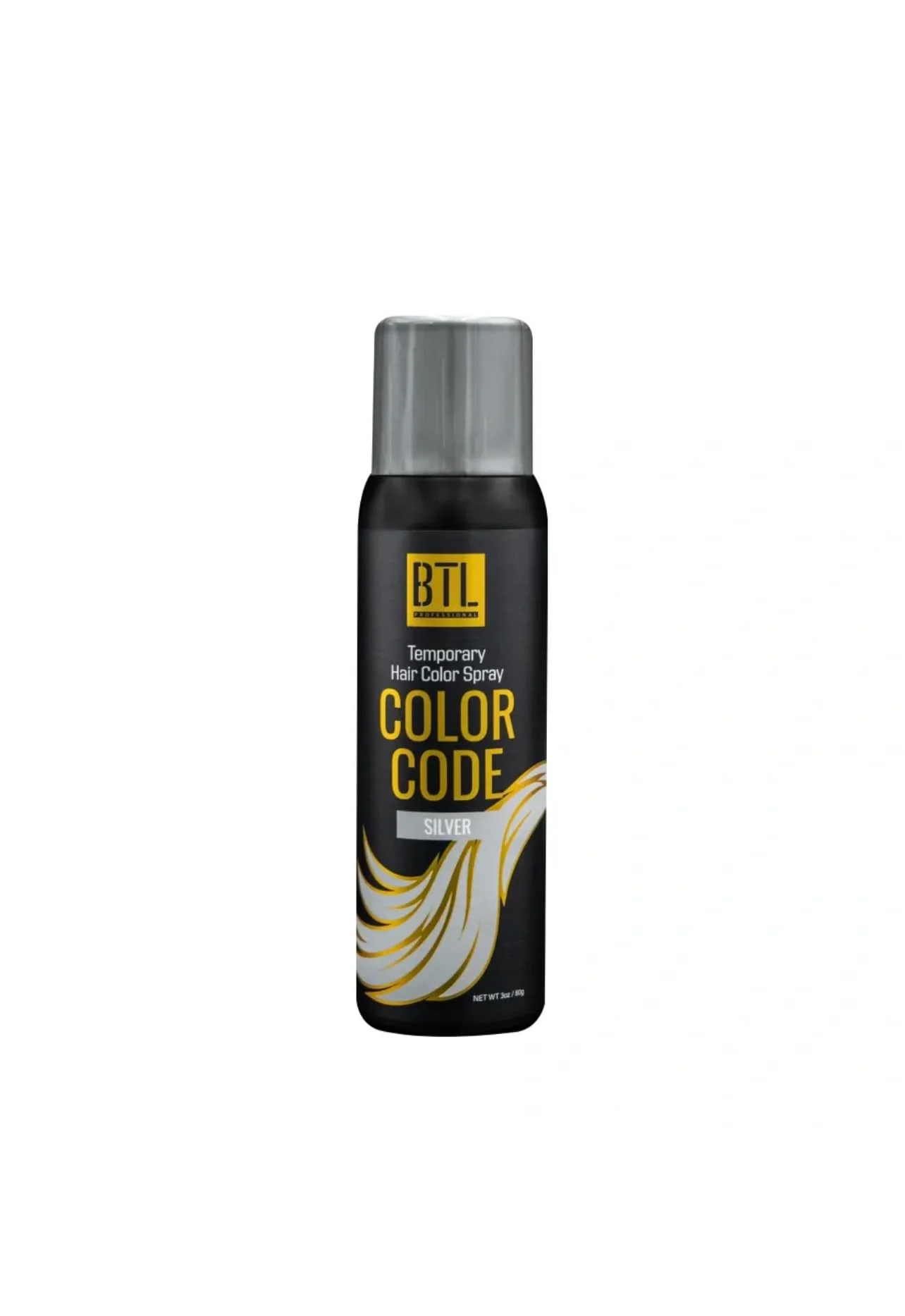 First-Class BTL Professional BTL Color Code Temporary Hair Color Spray-On Vibrant Easy to Wash Fast Drying 3oz 80g Silver 3oz 80g Advanced