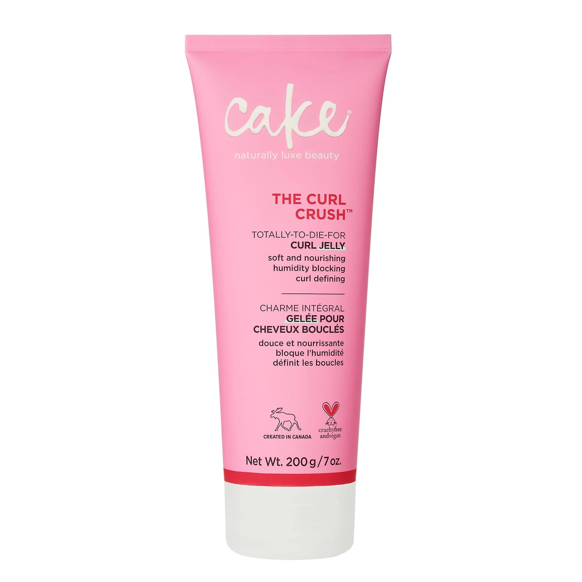 Refined Cake Beauty Curl Jelly The Curl Crush - Moisturizes Nourishes Curls - Lightweight for Soft Hold Shiny Finish - Humidity Blocking For Frizz Contemporary