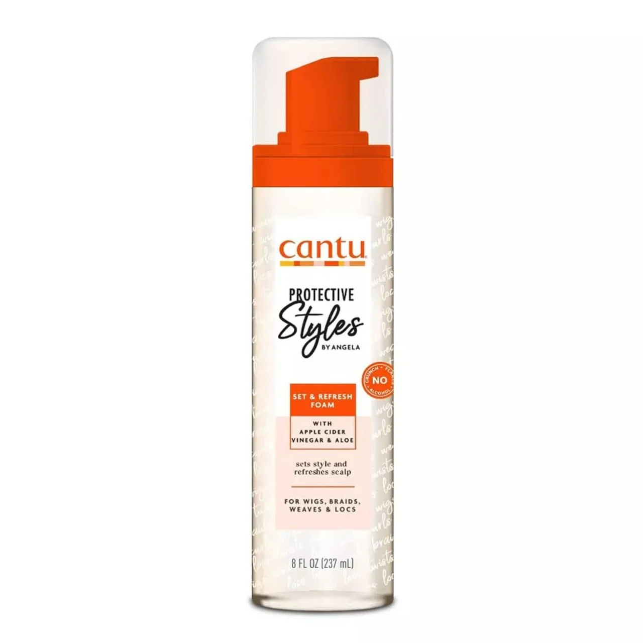 Natural Cantu Protective Styles by Angela Set Refresh Foam with Apple Cider Vinegar Aloe 8 Ounce World-Class