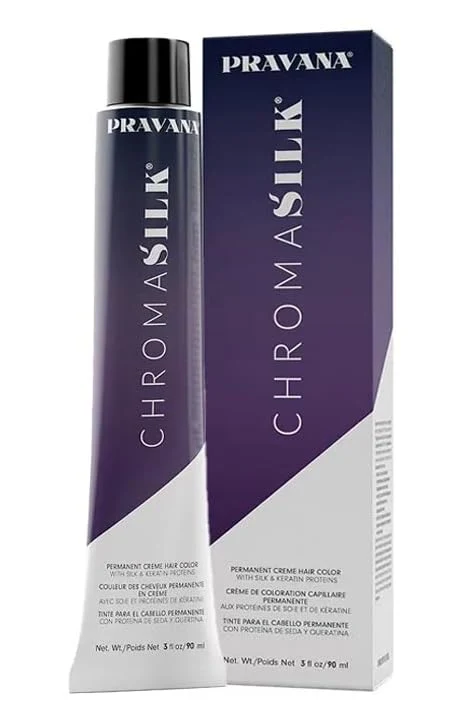Environmentally Friendly ChromaSilk Hair Color Creme 3oz Permanent hair coloring Silk Keratin Protein Pravana 6N Classic