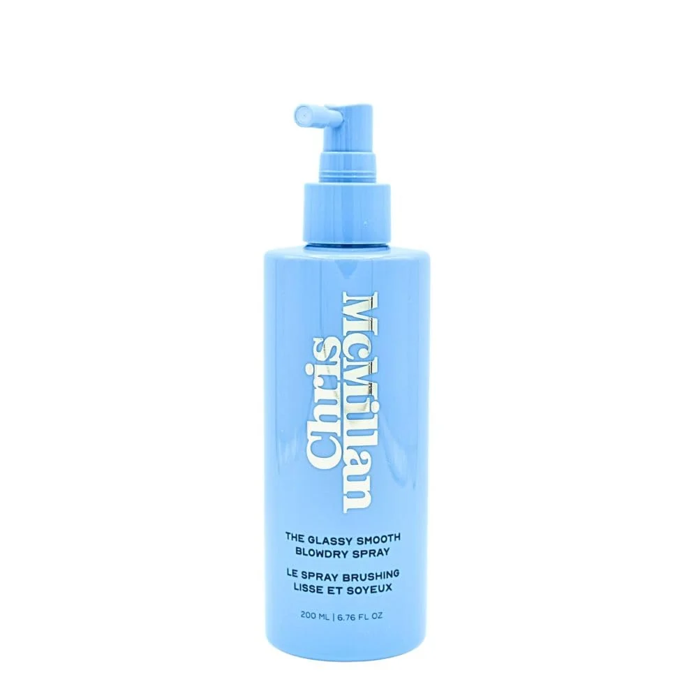 Crafted Chris McMillan The Glassy Smooth Blowdry Spray for Frizz 6.76 oz 200 ml - Heat Protection Shine Frizz Control Lightweight Eco-Friendly