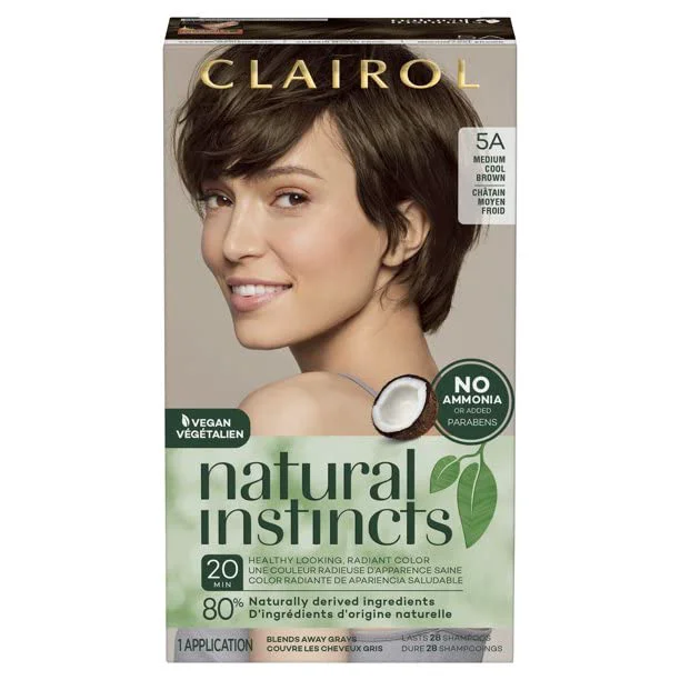 Safe Clairol Natural Instincts 024 Clove Med Cool Brown 2 pk High-Grade