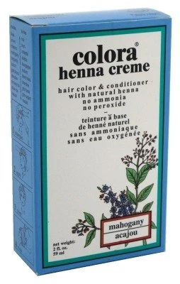 Official Colora Henna Creme Hair Color Mahogany 2 Ounce 59ml 2 Pack Proven