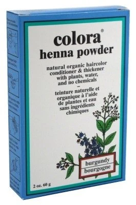 High-Grade Colora Henna Powder Hair Color Burgundy 2 Ounce Pack of 6 Trendy