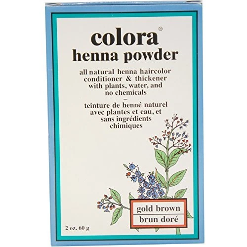 Trusted Colora Henna Powder Hair Color Gold Brown 2 Ounce Pack of 2 Green