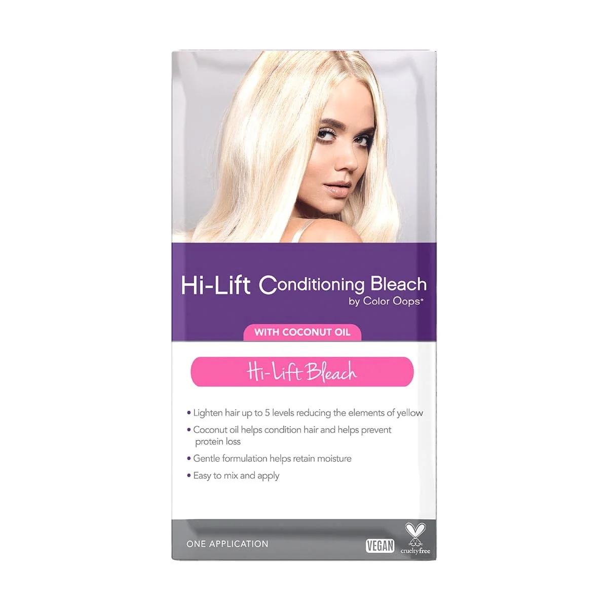 Official Color Oops Hi-Lift Bleach Lifts 3-5 Levels Nourishing Moisturizing Formula Sophisticated