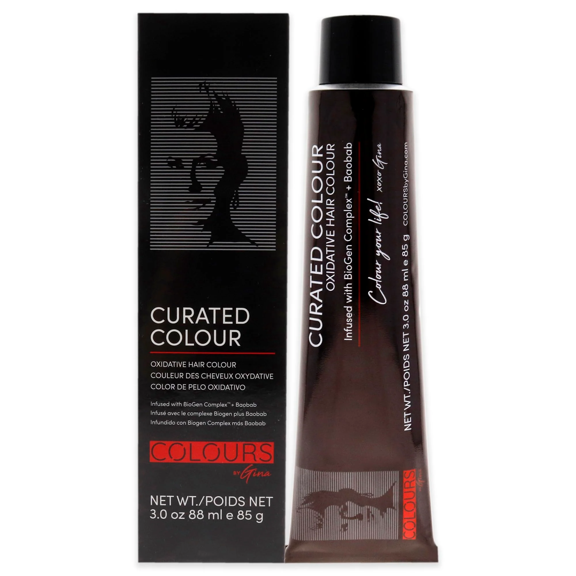 Certified Colours By Gina Curated Colour - 5.22-5VV Intense Light Violet Brown by Colours By Gina for Unisex - 3 oz Hair Color Smooth