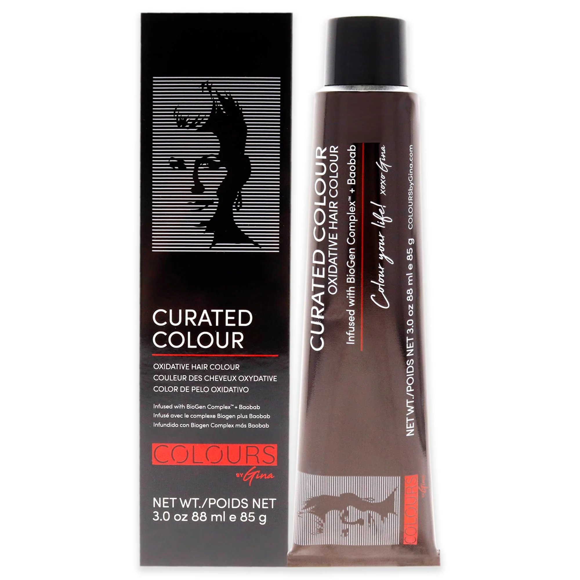 Outstanding Colours By Gina Curated Colour - 5.35-5GM Light Golden Mahogany by Colours By Gina for Unisex - 3 oz Hair Color Relaxed