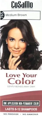 Classic CoSaMo Love Your Color No Ammonia No Peroxide Hair Color 765 Medium Brown Pack of 3 Comparable to Loving Care Secure