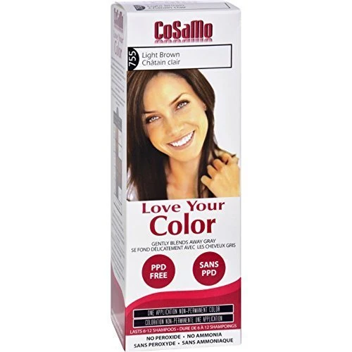 Versatile Cosamo Love Your Color No Ammonia No Peroxide Hair Color 755 Light Brown Pack of 6 Organic
