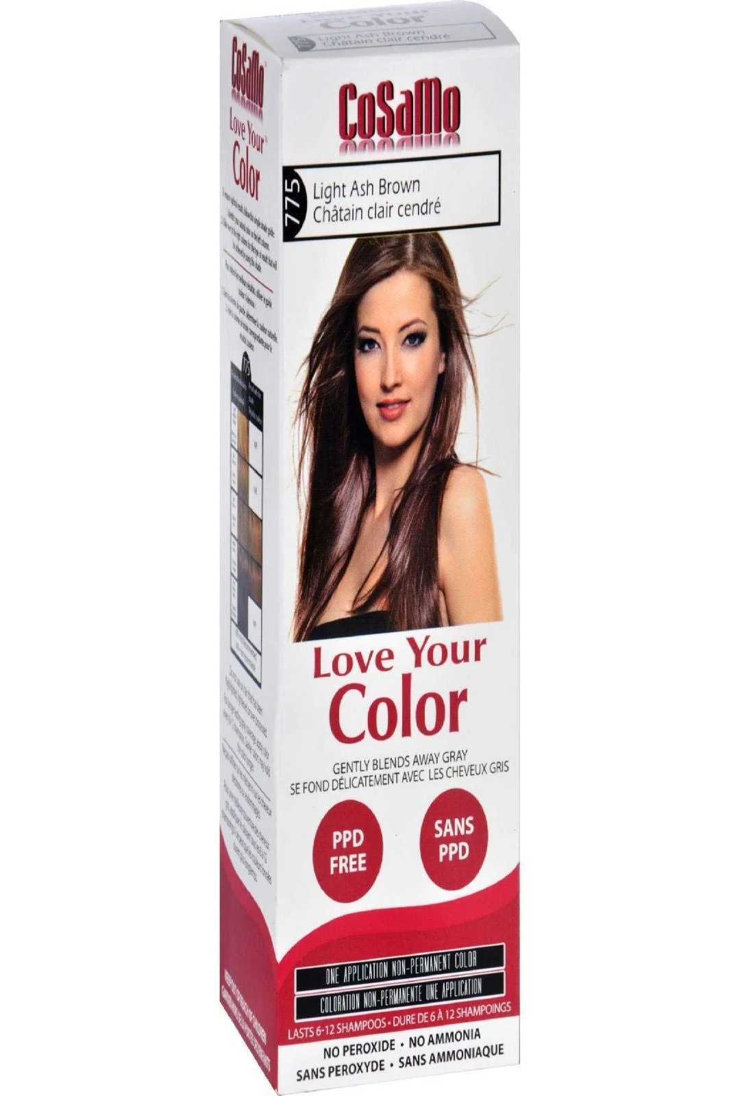 Green Cosamo Love Your Color Non-permanent Hair Color 775 Light Ash Brown - 3 Oz Functional