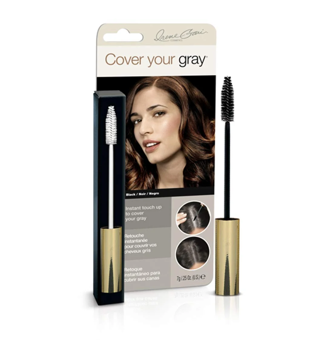 Flexible Cover Your Gray Brush-In Wand - Black Pack of 6 Versatile