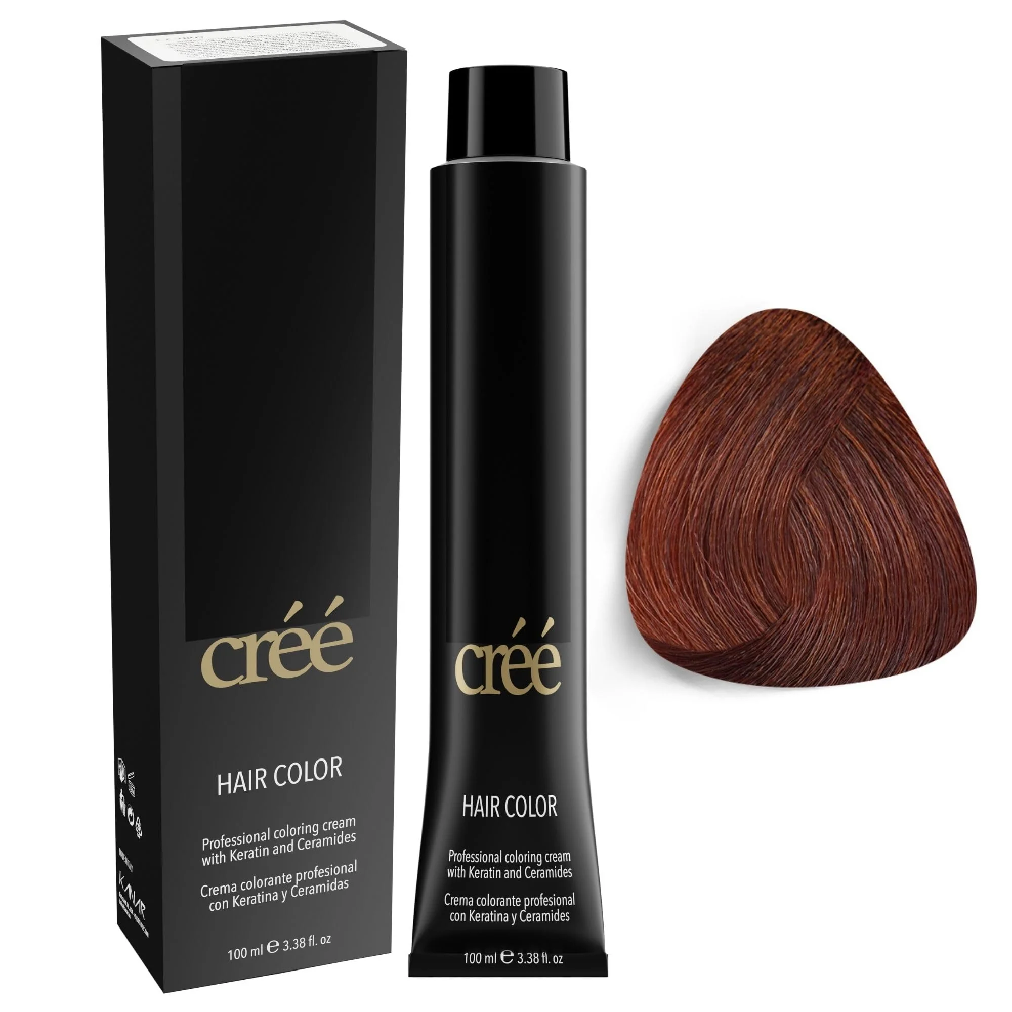 Superior Cree Professional 6.4 - Dark Copper Blond Permanent Hair Color - Long Lasting Rich Vibrant - Gray Coverage 100ml - 3.4 fl.oz.
