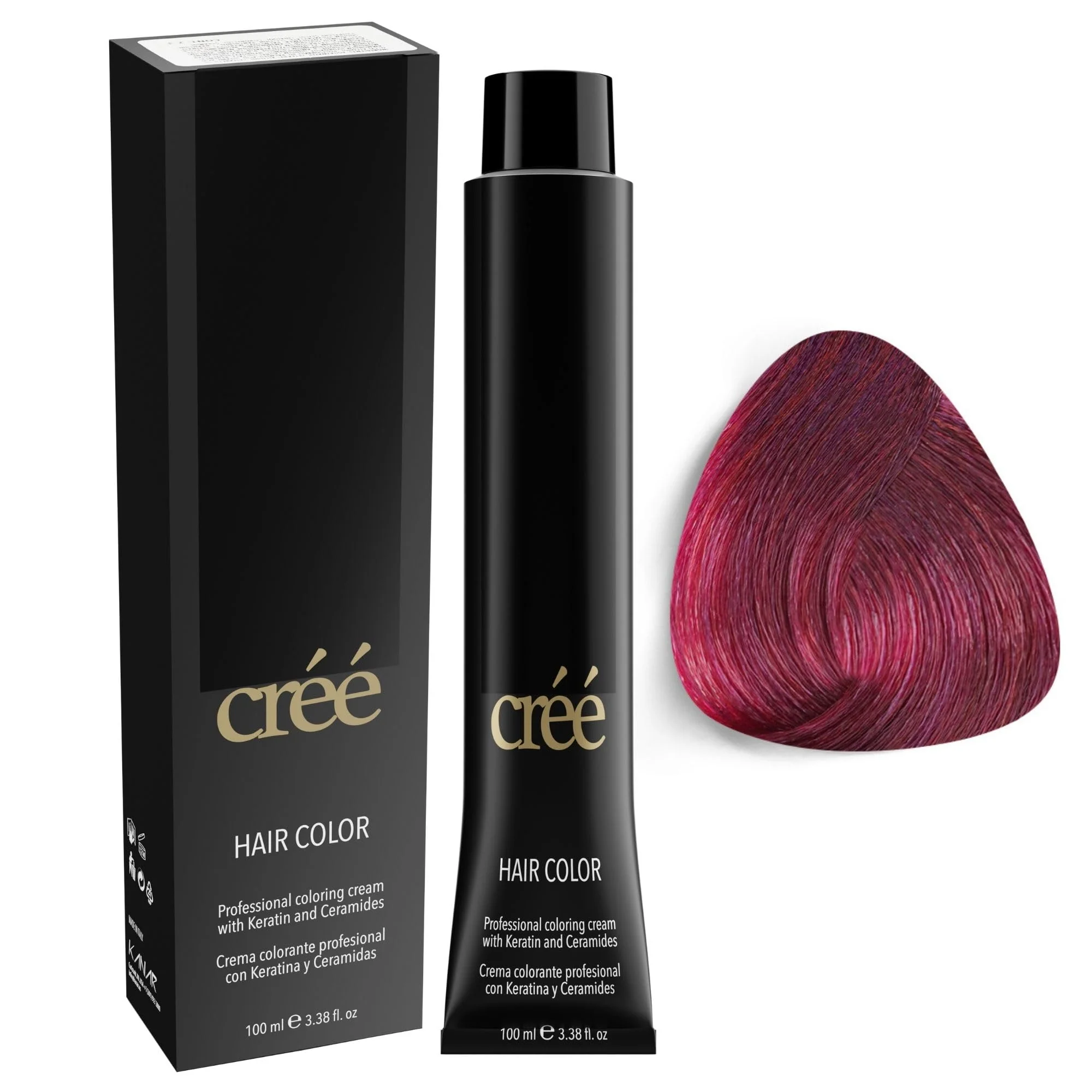Selected Cree Professional 7.26 - Red Irisee Permanent Hair Color - Long Lasting Rich Vibrant - Gray Coverage 100ml - 3.4 fl.oz. Specialty
