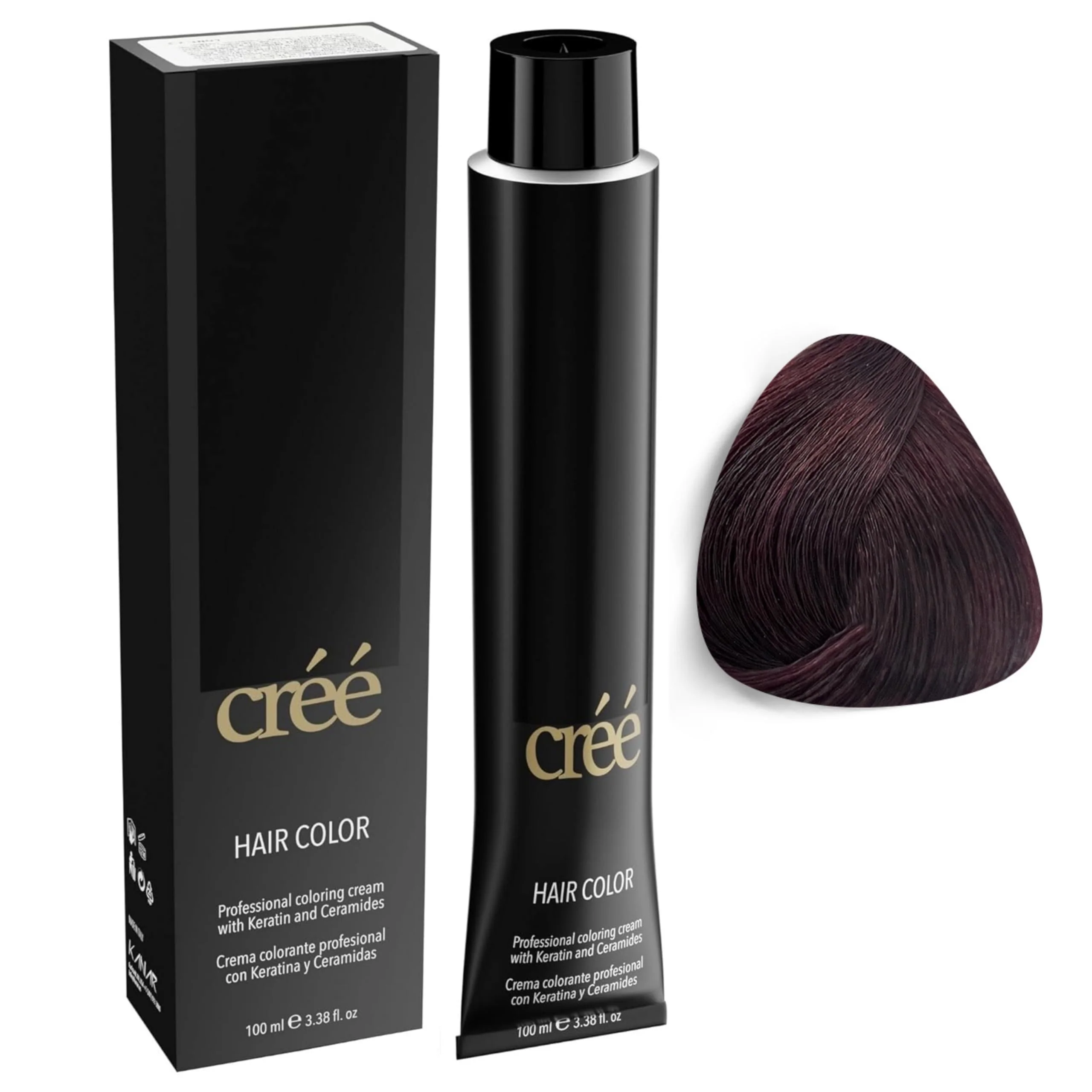 Artisan Cree Professional 3.6 - Dark Red Brown Permanent Hair Color - Long Lasting Rich Vibrant - Gray Coverage 100ml - 3.4 fl.oz. Genuine