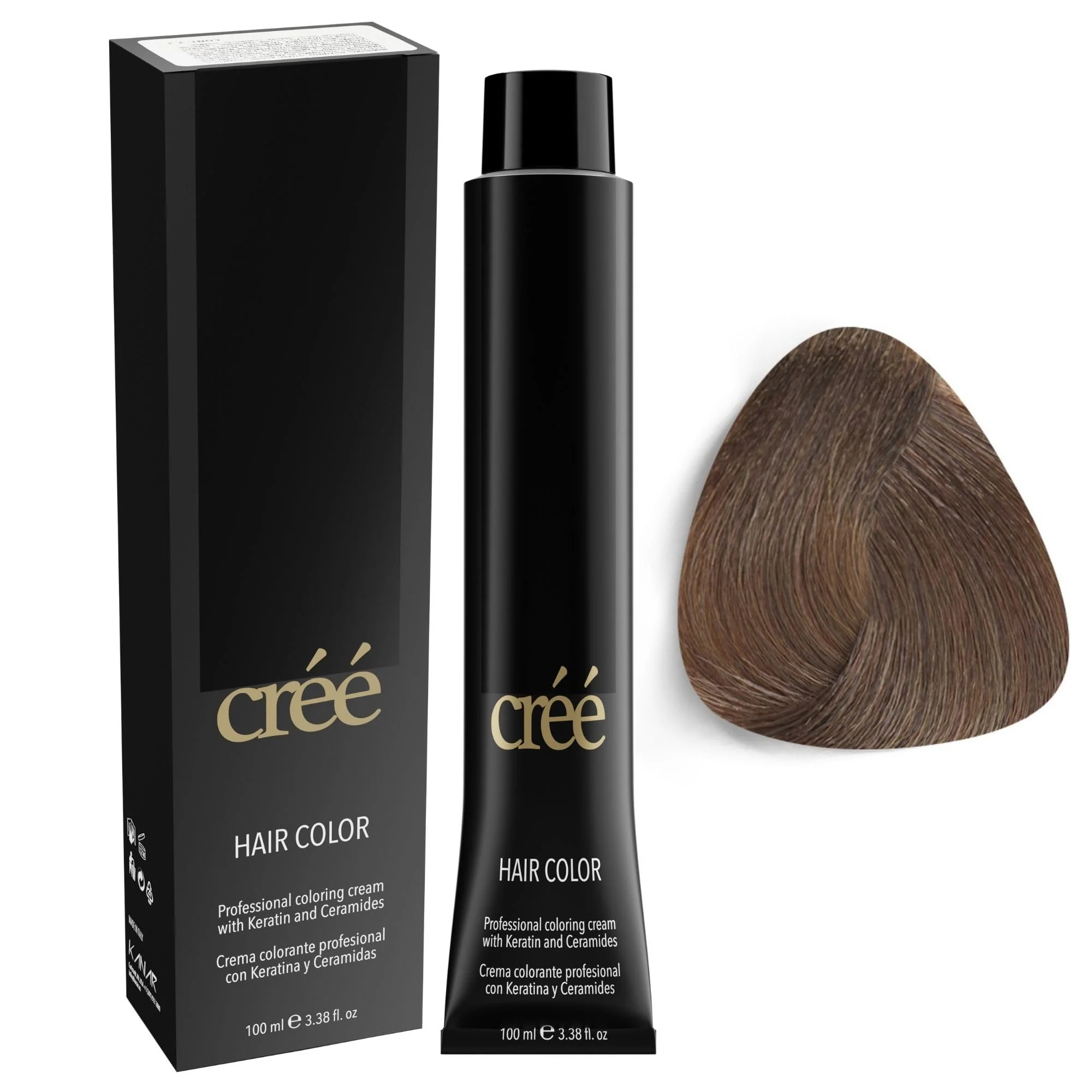 Environmentally Friendly Cree Professional 7.91 - Ice Chesnut Blond Permanent Hair Color - Long Lasting Rich Vibrant - Gray Coverage 100ml - 3.4 fl.oz. Specialty