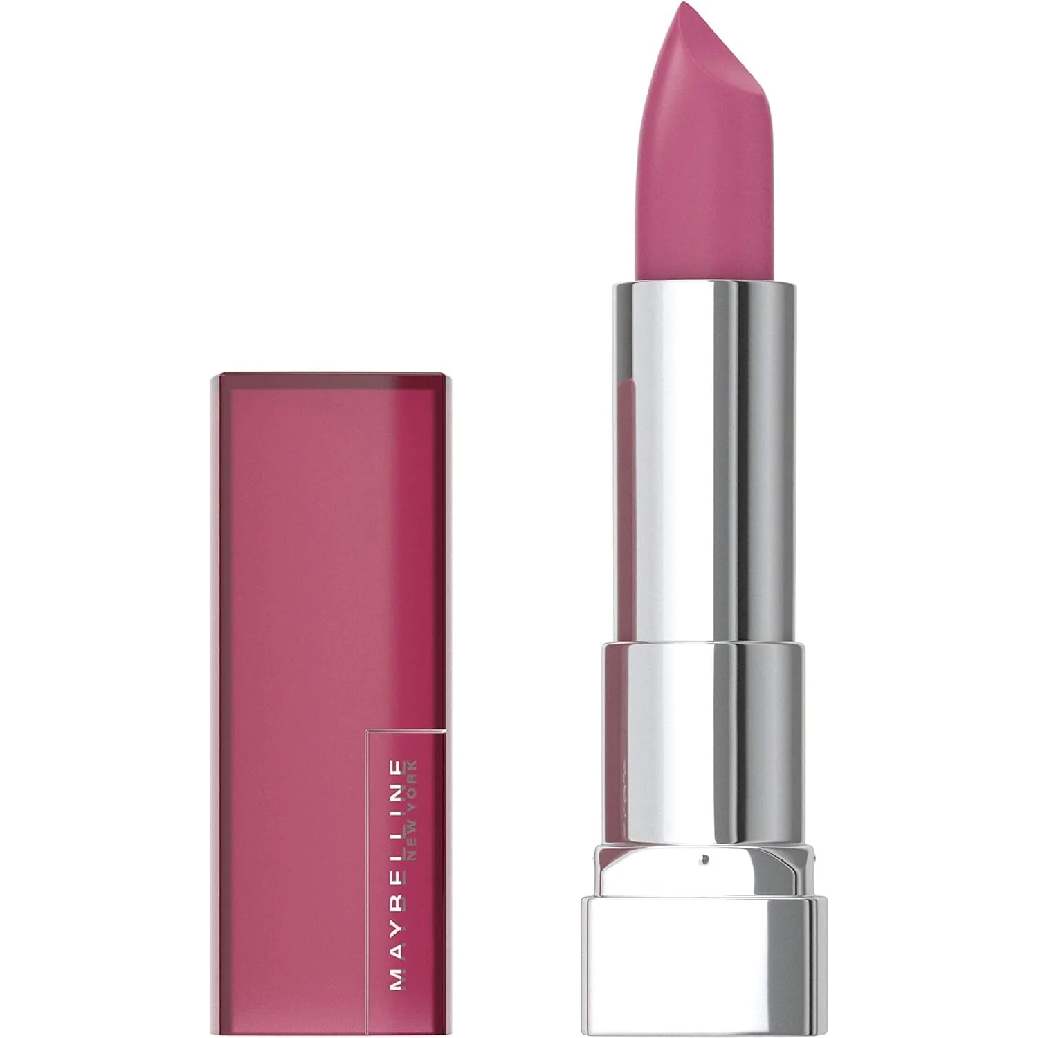 Genuine Maybelline Color Sensational Lipstick Lip Makeup Matte Finish Hydrating Lipstick Nude Pink Red Plum Lip Color Lust for Blush 1 Count Comfortable