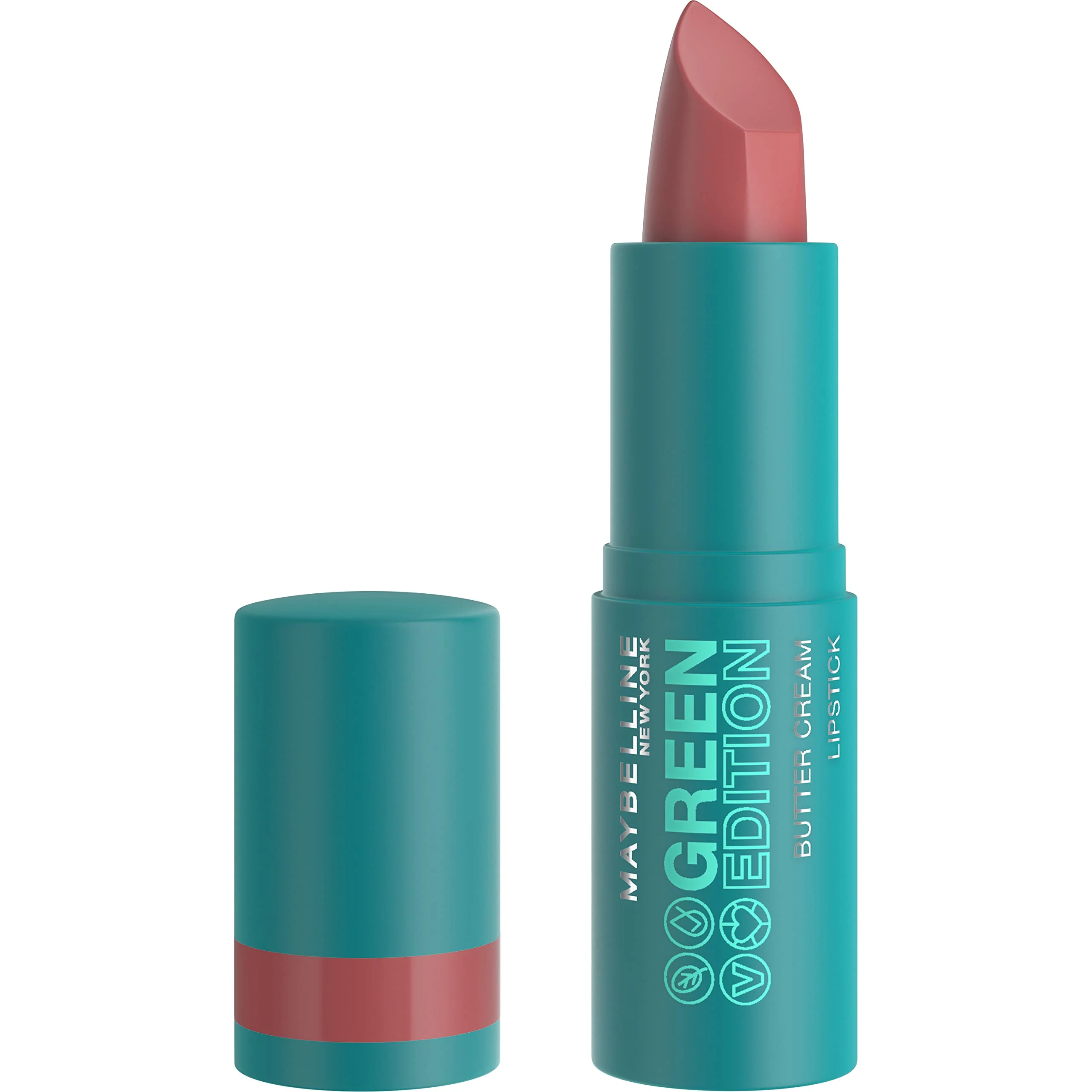 Selected Maybelline Green Edition Butter Cream High-Pigment Bullet Lipstick Glacier Nude Pink 0.12 oz Next-Generation