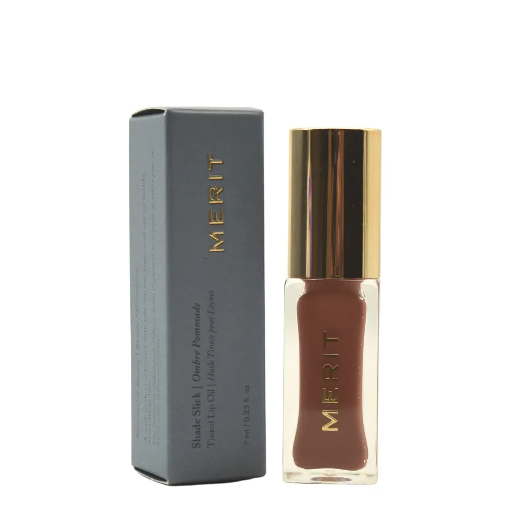 Exclusive MERIT Shade Slick Classics Tinted Lip Oil Taupe User-Friendly