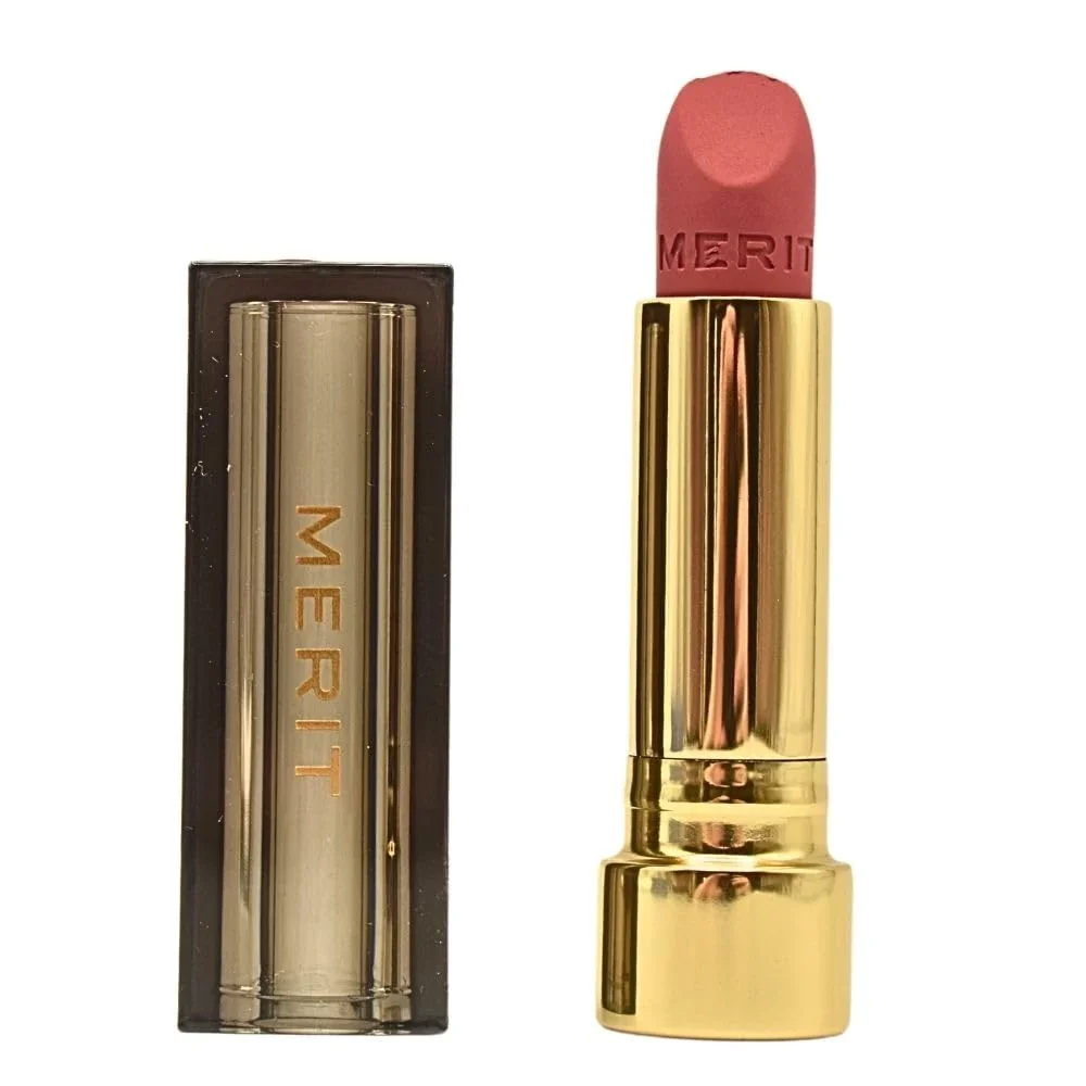 Top-Quality Merit Signature Lip Lightweight Matte Lipstick - 0.10 oz 3 g Sunday pink standard Excellent