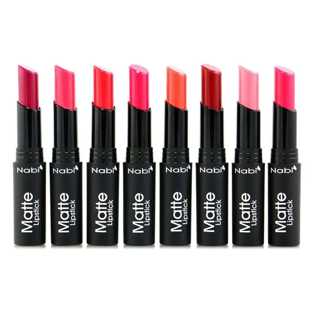 Secure Nabi Cosmetics Professional Matte Lipstick Set of 8 Premium Colors Stylish