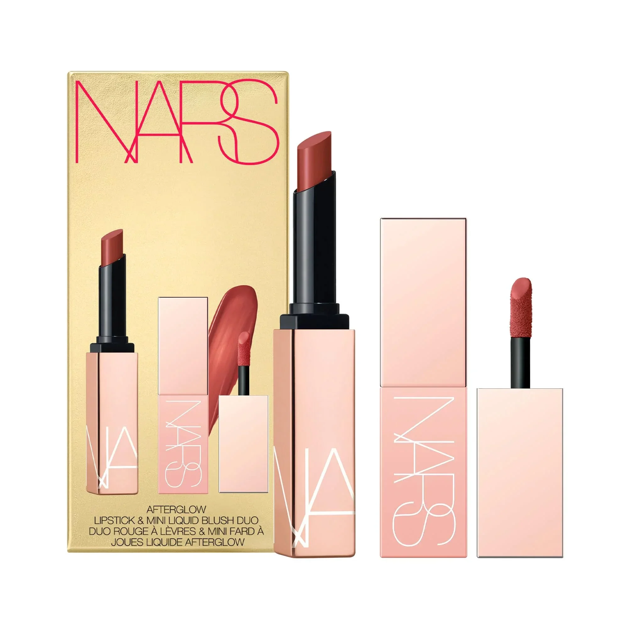 Artisan Nars Afterglow Lipstick Mini Liquid Blush Duo Aragon 2 Piece Set Organic