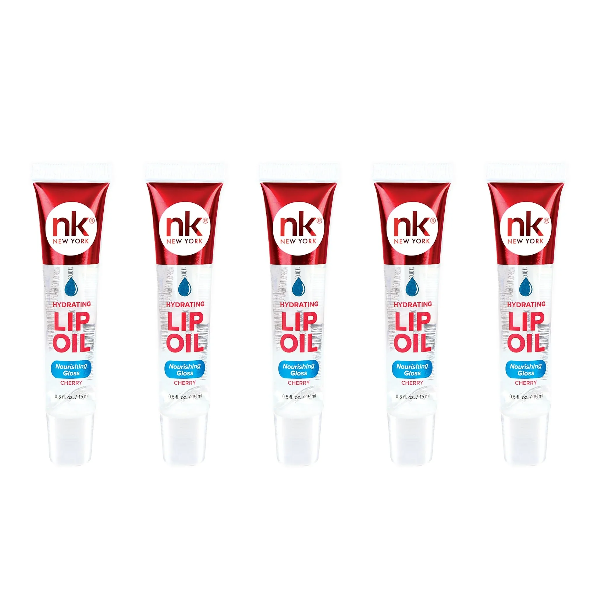 Long-Lasting Nicka K Hydrating Lip Oil Nourishing Glass CHERRY-5PK Smart
