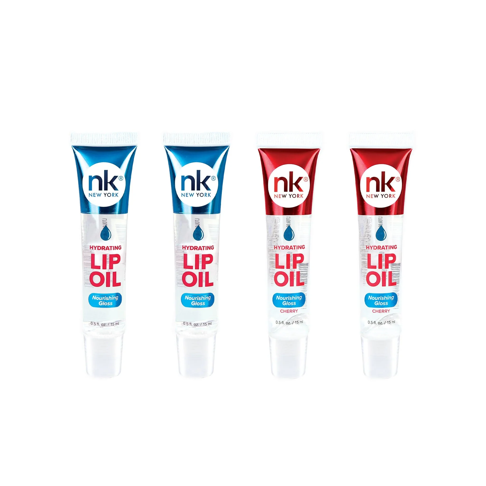 High-End Nicka K Hydrating Lip Oil Nourishing Glass GLOSS2PK-CHERRY2PK Detailed