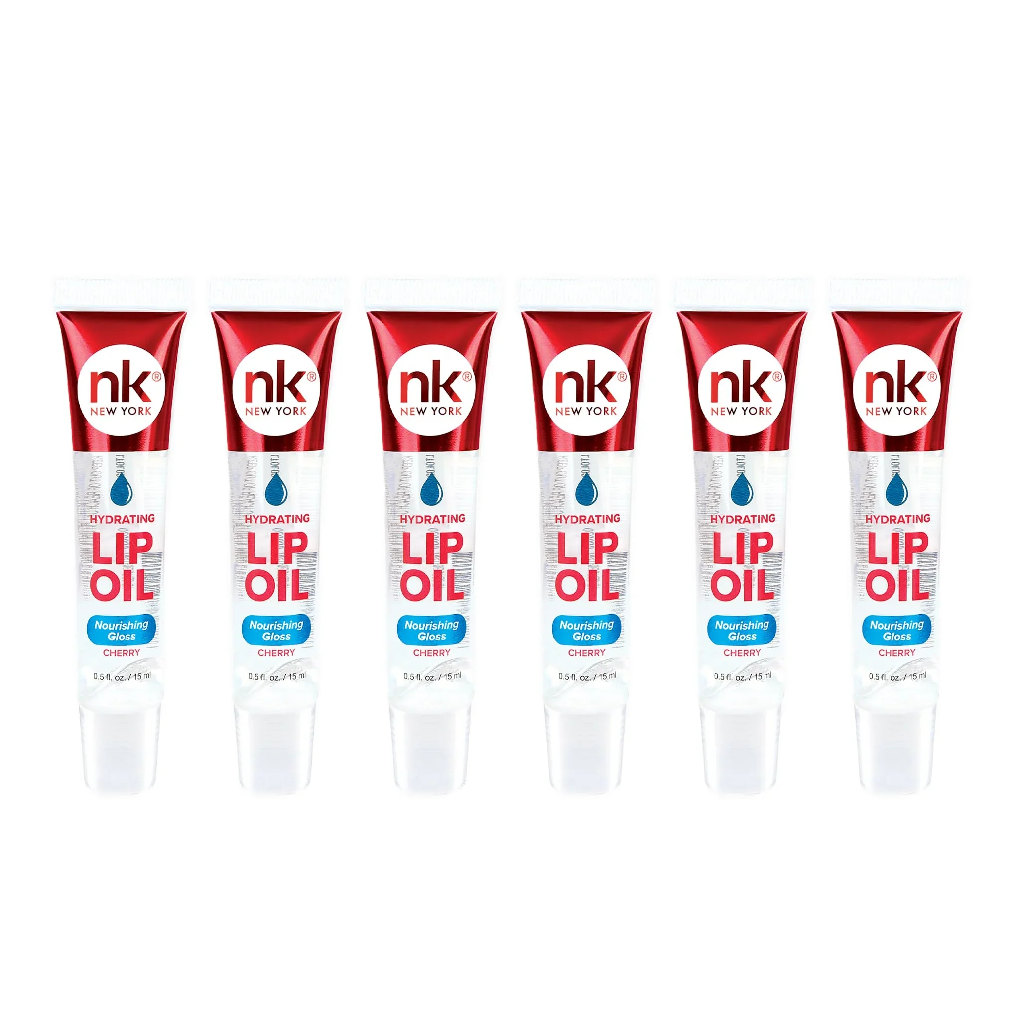 Durable Nicka K Hydrating Lip Oil Nourishing Glass CHERRY-6PK Healthy