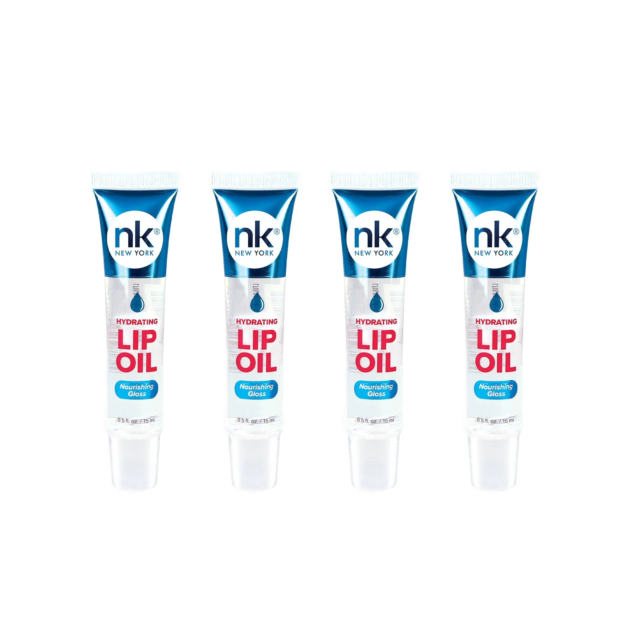 Selected Nicka K Hydrating Lip Oil Nourishing Glass GLOSS-4PK Certified
