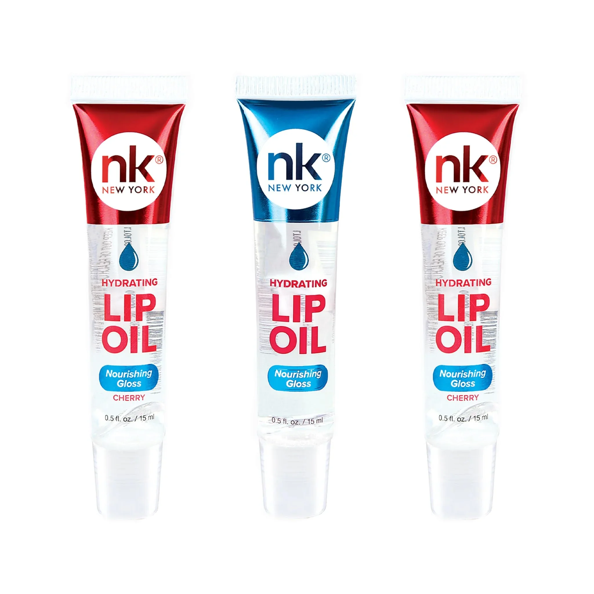 High-Grade Nicka K Hydrating Lip Oil Nourishing Glass GLOSS-CHERRY2PK Effective