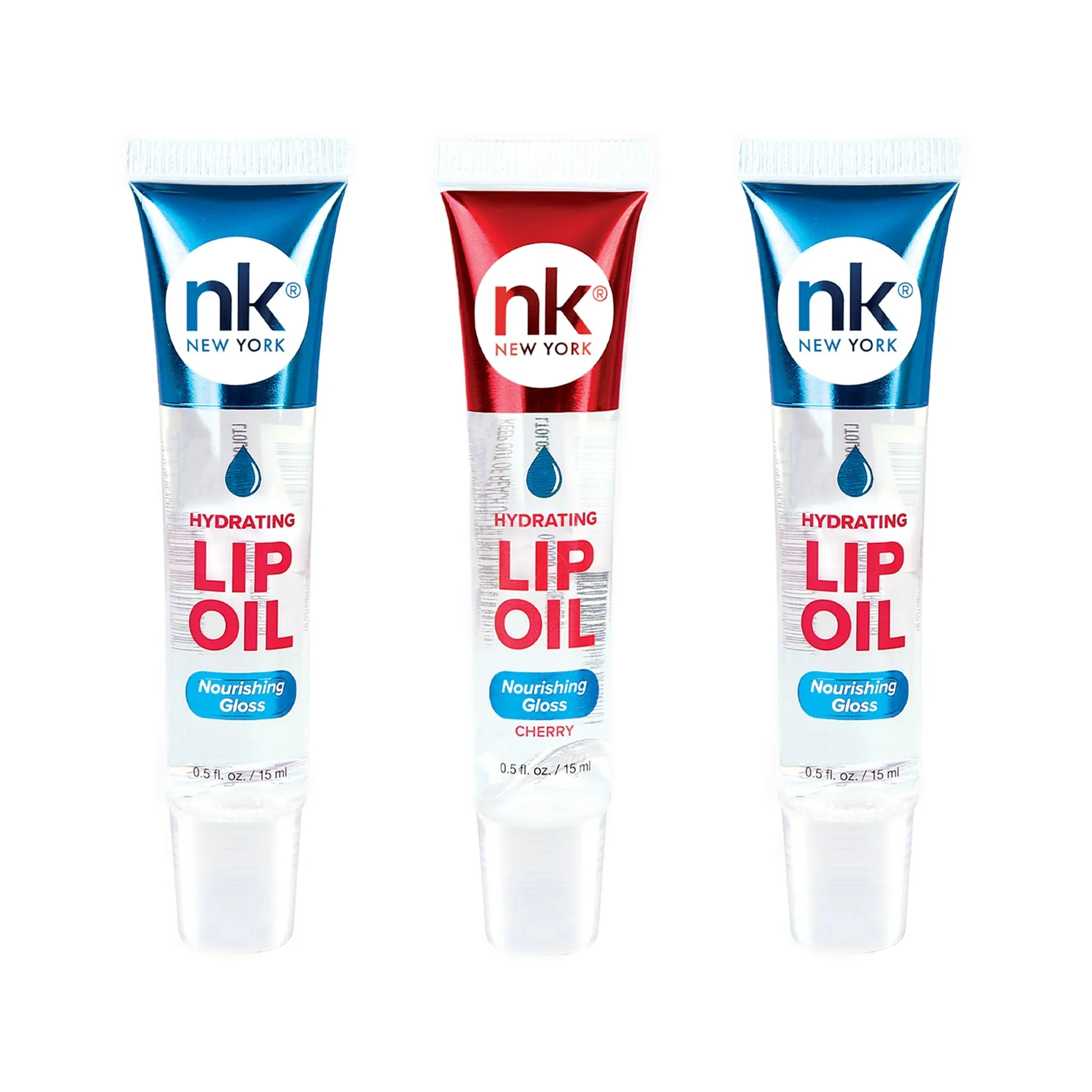 Lightweight Nicka K Hydrating Lip Oil Nourishing Glass GLOSS2PK-CHERRY Carefully Designed