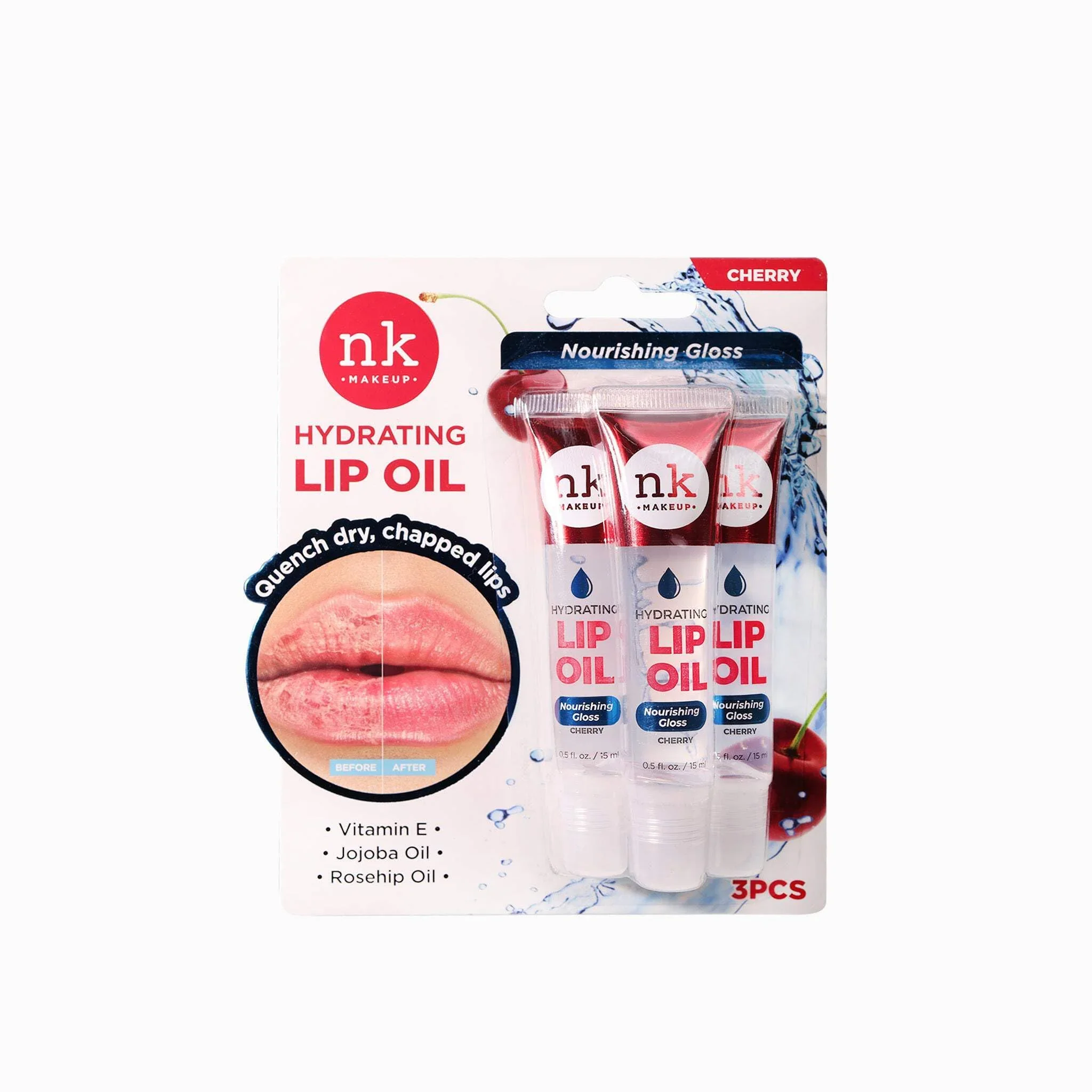 Environmentally Friendly Nicka K New York Hydrating Lip Oil Nourishing Gloss Hydrate Quench Dry Lips MLTO02 Cherry Modern