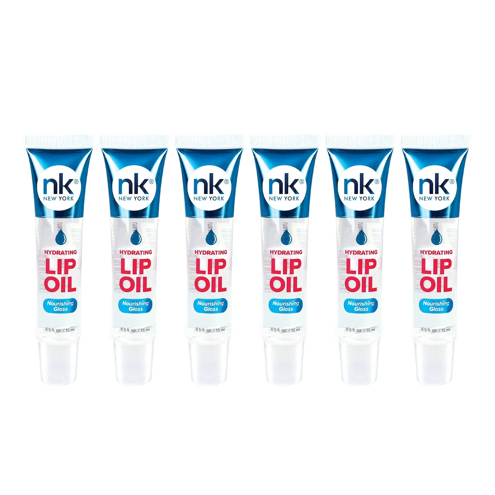 Enhanced Nicka K Hydrating Lip Oil Nourishing Glass GLOSS-6PK Original Design