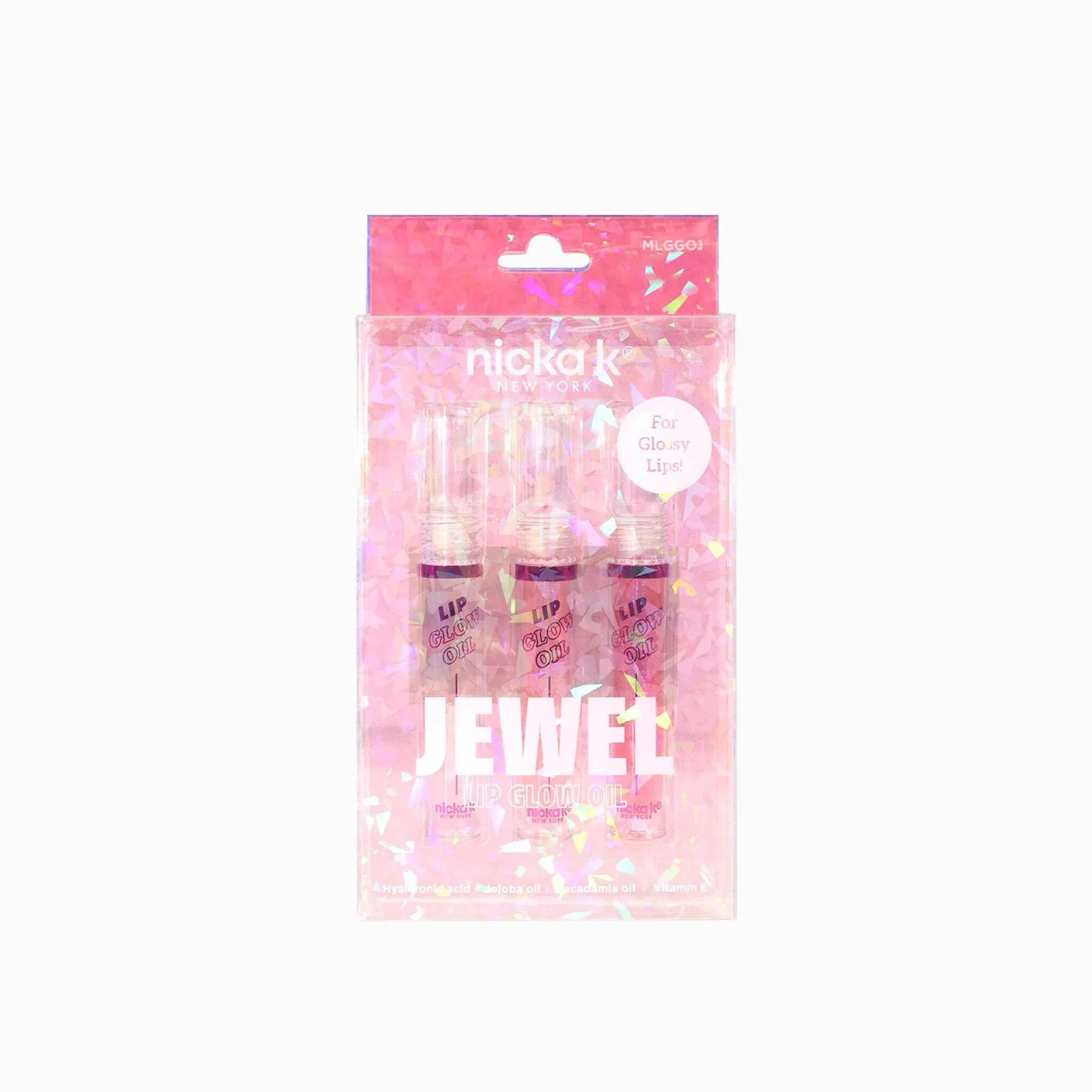 Eco-Friendly NICKA K NEW YORK Jewel Lip Glow Oil Glossy Lips Smooth Lightweight Non-Sticky MLGGO1 Ruby Rose Verified