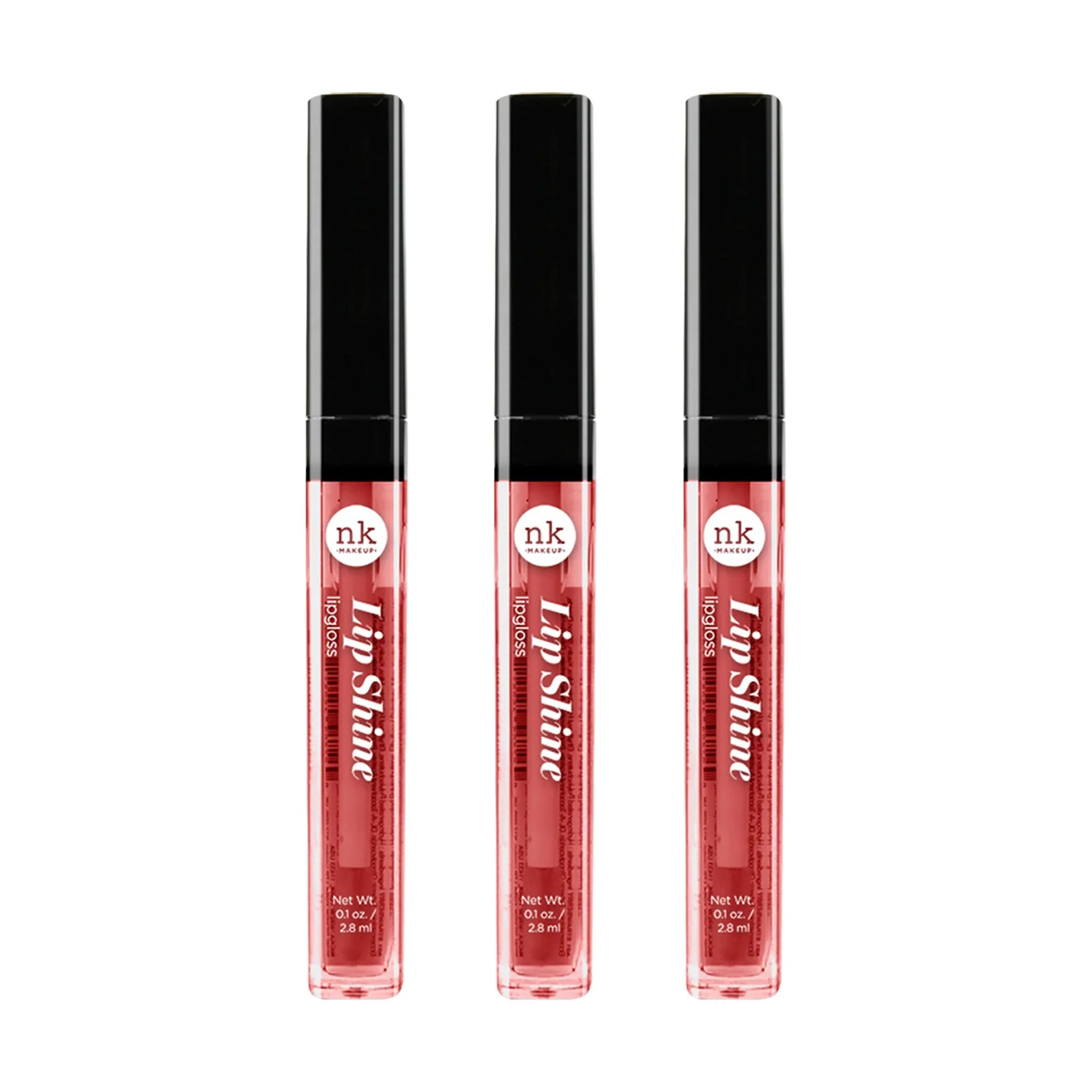 Contemporary NICKA K NEW YORK Lipshine Cosmetics vibrant colors bright colors shining lips lip shine long lasting AMZ271 Lightweight